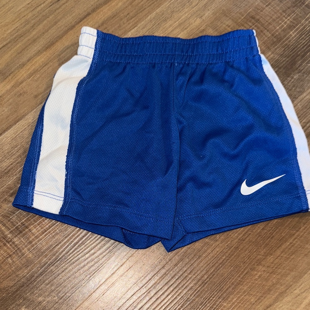 Nike Kids Royal Blue Shorts with White Stripes